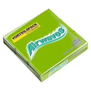 Airwaves LIME & GINGER Kaugummis 3 Pack á 10 St.