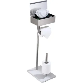 Day MoonTM Toilettenpapierhalter Stehend, Feuchtes Toilettenpapier Box - Toilettenpapierhalter Mit Feuchttücherbox, Toilettenpapierhalter Mit Ablage - Toilettenpapierhalter Edelstahl