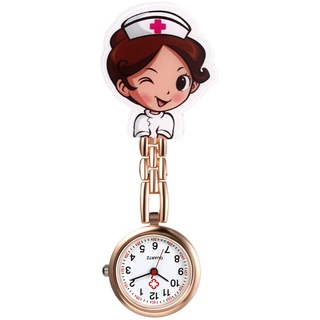 Lancardo Krankenschwesteruhr Set mit Clip Damen Herren Analog Quarz Schwesteruhren für Doktor Pfleger Krankenschwester, Rosegold