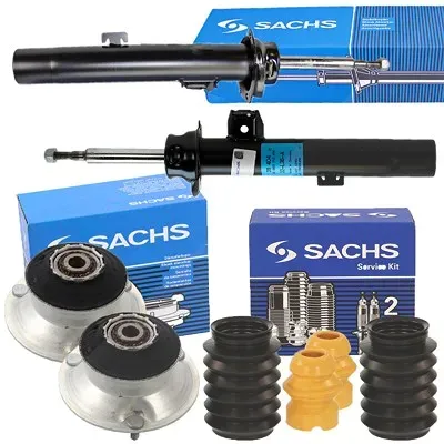 Sachs 2x Stoßdämpfer +Domlager +Staubschutz Vorderachse [Hersteller-Nr. 31441355] für BMW