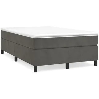 vidaXL Bettgestell ohne Matratze Dunkelgrau 120x200 cm Samt