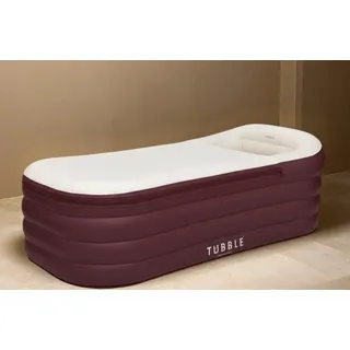 Tubble Royale Aufblasbare faltbare Badewanne - Burgundy - Aufbau in 1 Min, Heiß- und Eisbad - Rot