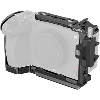 SMALLRIG Cage für Sony FX30 FX3 mit HDMI-Kabelklemme, Klassisch Hellschwarze Oberfläche, Inklusive Kaltschuh und NATO-Schiene, Modulares Design, Kompatibel mit Original-XLR-Griff - 4183B
