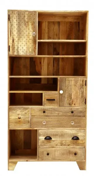 Bücherregal Manu 90x180x35 aus Mangoholz