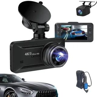 osmo dashcam pro, 4k dashcam,botslab,Dasch-cam Auto 360 Grad 4k kabellos,mit 3,94" Bildschirm/Vorne & hinten/Autokamera mit 170° Weitwinkelansicht/Nachtsicht-Sensor-+1080P+Autoladegerät