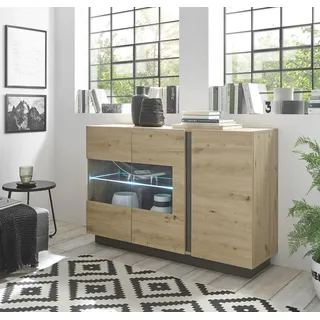 Sideboard HOME AFFAIRE "CLAiR Sideboard 51", braun (eiche artisan), B:138cm H:91cm T:40cm, Sideboards, Sideboard, Breite 138 cm
