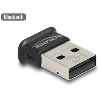 DeLock USB Bluetooth 5.0 Adapter Klasse 1 im Micro Design - Reichweite bis 100m