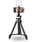 30-60cm Handy Stativ mit Licht drehbar Smartphone Halterung Ständer Tripod Foto Video