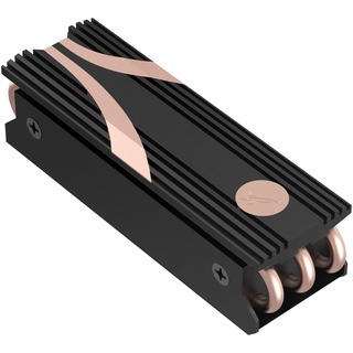 Sabrent M.2 Kühler, Aluminium SSD NVMe Kühlkörper, m.2 Heatsink mit Wärmeleitpad, HeatPipe Kühlkörper passend für PC, Desktop Computer, DIY Computerbauer, PS5 kompatibel (SB-HTSK)