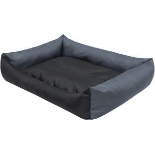 HobbyDog XXL LECCZG2 Hundebett Eco Größe XXL - 105 X 75 cm Schwarz - Grau Bett Matratze Eco, XXL, Multicolored, 2.75 kg