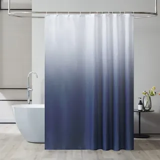 Anti-Schimmel-Duschvorhang, maschinenwaschbarer Stoff, großer wasserdichter Polyester-Badvorhang für Eckbadewanne mit 12 Haken, 200 x 200 cm,
