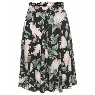 Buffalo Sommerrock Damen schwarz-rosa-bedruckt Gr.36