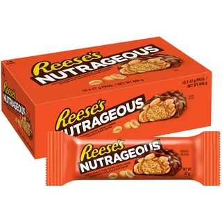 Reese's Peanut Butter Nutrageous - Schoko-Erdnussbutter-Süßigkeitenriegel: 18 Stück (18 x 47 g)