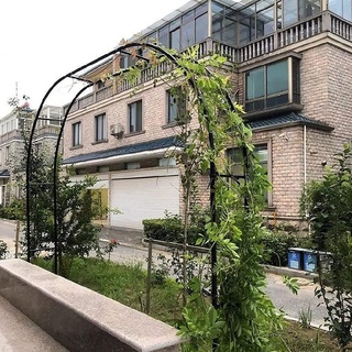 120-350 cm Breite Rosenbögen Gartenbogen Rankgitter Torbogen Für Kletterpflanzen Und Rosen Pergola Blumen Rankhilfe Hochzeit Deko Rosengestell Schwarz,W1.8M*H2.2M