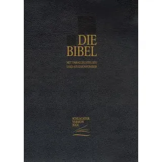 Schlachter 2000 Bibel - Standardausgabe (Kalbsleder, Goldschnitt, mit Reißverschluss, schwarz)