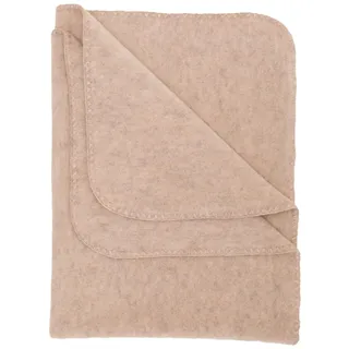 Engel Natur, Baby Fleece Decke mit Muschelkante, 100% Wolle (kbT) (80x100 cm, Sand Melange)