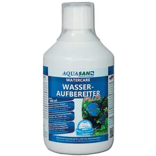 AQUASAN Aquarium WaterCare Wasseraufbereiter Plus (Ideal bei Neueinrichtung und Wasserwechsel im Aquarium - Macht aus Leitungswasser fischgerechtes Aquariumwasser), Inhalt:0.5 Liter