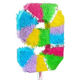 Godan Pinata Zahl 9  bunt Pastell