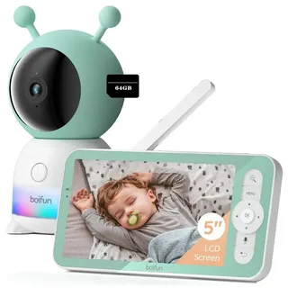 BOIFUN CZEview Babyphone mit Kamera und APP, 2K 3MP/4,3 Zoll WLAN Video Babyfone, PTZ 360°, IR-Nachtsicht, Automatische Verfolgung, Bewegungs/Geräuscherkennung, Temperaturanzeige, Hohe Reichweite