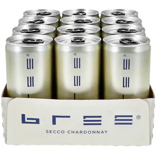 Bree Secco Chardonnay Weiß trocken 11,0 % vol 0,20 Liter Dose, 12er Pack