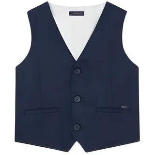 Mayoral Jungen Anzug-Weste festlich mit Leinen, Größe:128, Farbe:Marineblau