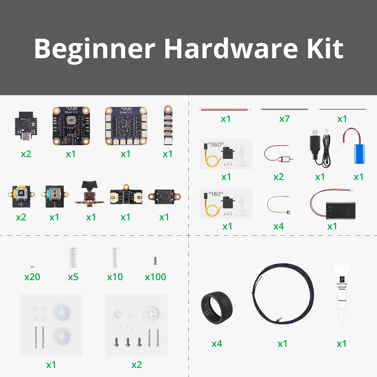 Bambu Lab CyberBrick Hardware Kit, Modell: Beginner