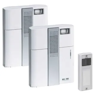 Grothe Funkgong 2er Set MISTRAL 300 mit 17 Melodien & Blitzlicht