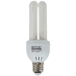 Arcadia FBC20X Bird Lamp, Compact 20W, UV-Lampe für Exoten, E27, Weiß, 1 Stück (1er Pack)