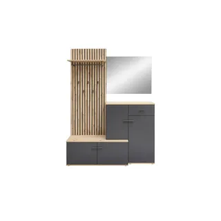 Stella Trading Fynn Kompaktgarderobe 148x199x38 grau