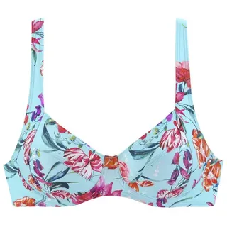 SUNSEEKER Bügel-Bikini-Top Damen hellblau-bedruckt Gr.38 Cup C