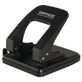 OFFICER PRODUCTS PRODUCTS 18052511-05 Locher/bis 40 Blätter/Mechanismus und Gehäuse aus Metall/Kunststoffarm (ABS)/ Farbe: Schwarz/Rutschfeste Kunstsoffkappe für den Boden
