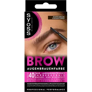 Augenbrauen-Kit permanente Augenbrauenfarbe Coloration 17 ml Schwarz