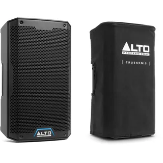 Alto Professional TS412 und TS412 Cover –2500W 12" Aktiver PA-Lautsprecher mit 3- Kanal Mixer, Bluetooth-Streaming, drahtloser Lautsprecherkopplung, DSP und Langlebige Schutzhülle für TS412