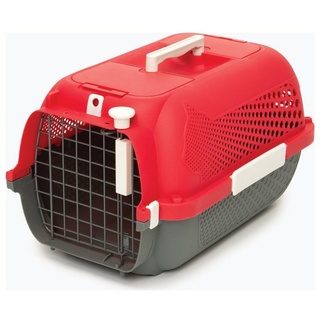 Catit rot Transportbox 48,3 x 32,6 x 28 cm für Katzen oder kleinen Hunden