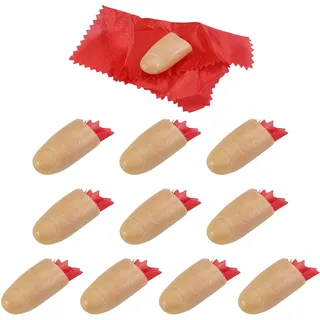 COACOM 10 Stücke Simulierter Finger, 10 Stücke Roter Schals, Magische Plastikfinger, Trainingsentuch, Kreatives Und Neuartiges Spielzeug.