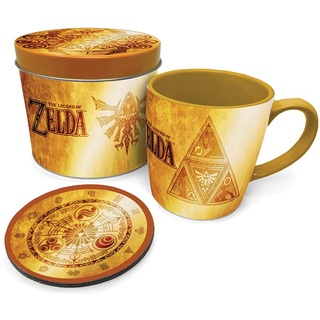 CeDe The Legend of Zelda(Golden Triforce) Mug & Coaster in Gift Tin