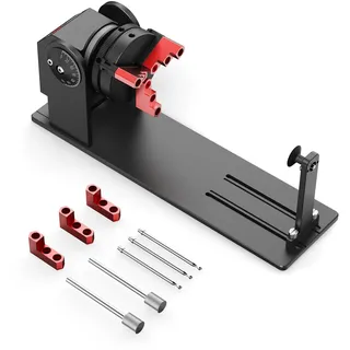 CR1 Laser Rotationswalze Rotary Roller, Gravur Zubehör für Lasergravur, Backenfutter Rotary zum Gravieren zylindrischer Objekte, Weinglas, Baseballschläger, Ring