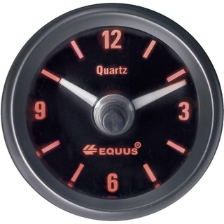 EQUUS 656789 Kfz Einbauinstrument Quarz-Uhr analog 4 LEDs Blau, Grün, Gelb, Rot 52 mm