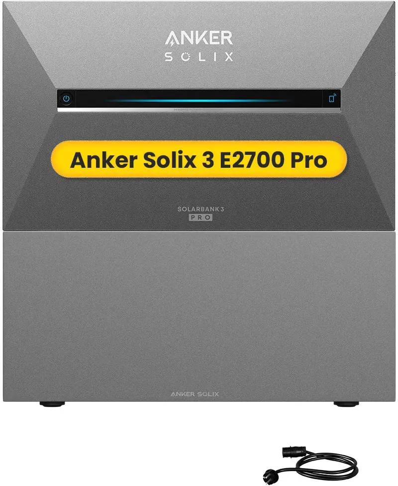Anker SOLIX Solarbank 3 E2700 Pro All-in-One Speicher für Balkonkraftwerk, by Powerness - 5.4kWh / ohne Zubehör / Powerness Express (Lieferzeit: 5-14 Werktage)