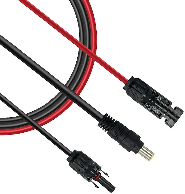 Solarpanel-Anschluss-Adapterkabel, MC4-komp. auf Hohlstecker, 1,8 m