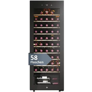 Haier HWS58GGH1 Weinkühlschrank 150l Sicherheitsschloss hOn App Türalarm - Schwarz