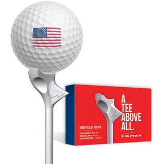 FLIGHTPATH Premium Golf Tees - Durable Plastic Golf Tees Designed to Enhance Golf Shot Distance & Precision - Robotically Tested to Reduce Ball Spin - USGA Approved Golf Equipment - (Pack of 8, 2.75“)
