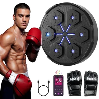 Topteng Music Boxing Machine, Smart Music Boxing Machine, Boxmaschine mit Musik, Musicpunch Boxing Machine, Beatpunch Boxing, Box Wand mit Musik, Boxen mit Musik Für Erwachsene und Kinder