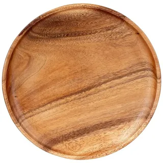 Levandeo® Dekoteller, Holzteller Akazie rund 30cm Holz Schale Obstteller Deko 30 cm