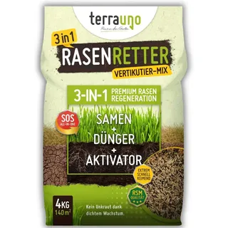 TerraUno Rasenretter Vertikutiermix Rasensamen Rasendünger Nachsaat ANGEBOT