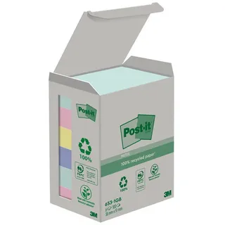 Post-it Post-it® Recycling Notes Rainbow Haftnotizen farbsortiert 6 Blöcke