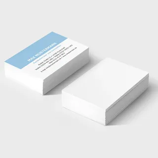 100 Stück Visitenkarten erstellen und auf 300g Karton matt drucken lassen | personalisierte Karten 85 x 55 mm | Visitenkarte einseitig selbst gestalten