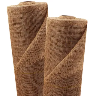 Aquagart 15m x 1m Jutegewebe 105g/m2 Jutematte Gartenjute Jute Stoff Sackleinen Juteband