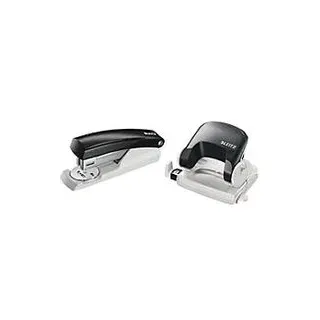 LEITZ® Locher-Tacker-Set, Bürolocher 5038 + Heftgerät 5501, schwarz
