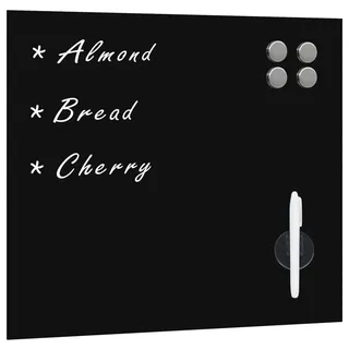 vidaXL Magnettafel 60 x 60 cm Schwarz